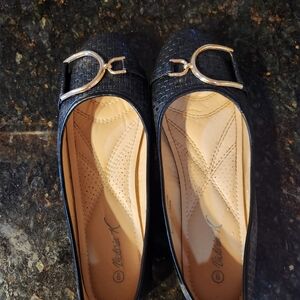 Victoria K Black Flats with Cushioned Insole